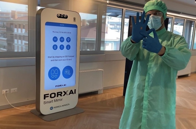 Chytré zrcadlo od Konica Minolta chrání zdraví zaměstnanců